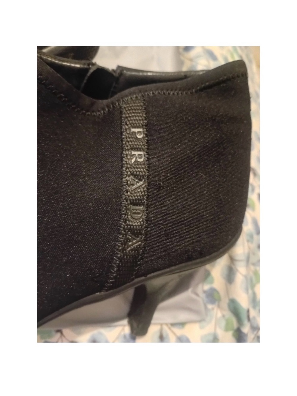 Prada Black Pointed Toe Ankle Booties - Picture 3 of 6
